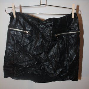 Faux Leather Mini Skirt
